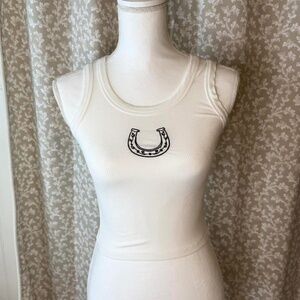 Bailey Rose Ribbed Horseshoe Crop Top